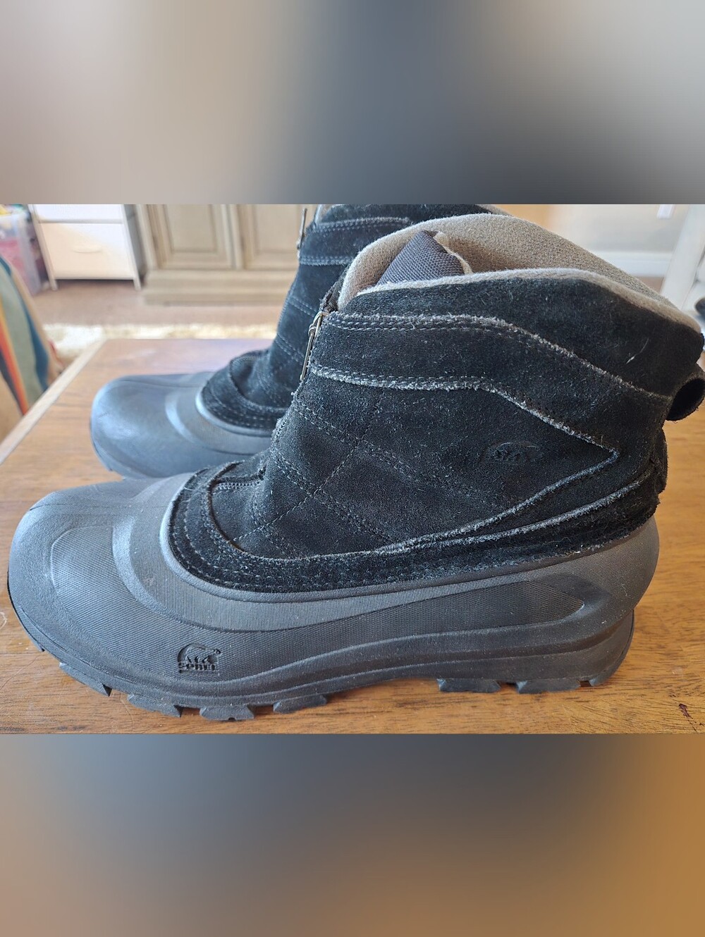 Sorel Black Cold Mountain Zip Men’s Boots Sz 12